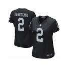 Women Nike Oakland Raiders #2 Giorgio Tavecchio Game Black Team Color NFL Jersey