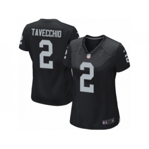 Women Nike Oakland Raiders #2 Giorgio Tavecchio Game Black Team Color NFL Jersey