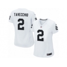 Women Nike Oakland Raiders #2 Giorgio Tavecchio Game White NFL Jersey