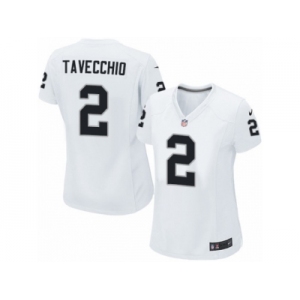 Women Nike Oakland Raiders #2 Giorgio Tavecchio Game White NFL Jersey