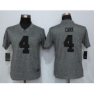 Women Nike Oakland Raiders #4 Derek Carr Stitched Gridiron Limited Gray