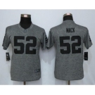 Women Nike Oakland Raiders #52 Khalil Mack Stitched Gridiron Limited Gray