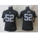 Women Nike Oakland Raiders #52 Mack Black Jerseys