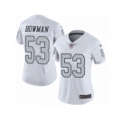 Women Nike Oakland Raiders #53 NaVorro Bowman Limited White Rush Vapor Untouchable NFL Jersey