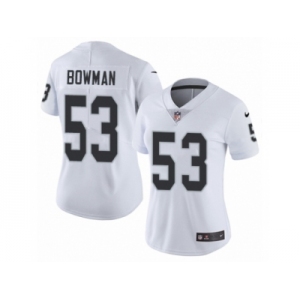 Women Nike Oakland Raiders #53 NaVorro Bowman White Vapor Untouchable Limited Player NFL Jersey