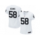 Women Nike Oakland Raiders #58 Tyrell Adams Game White NFL Jersey