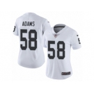 Women Nike Oakland Raiders #58 Tyrell Adams White Vapor Untouchable Limited Player NFL Jersey