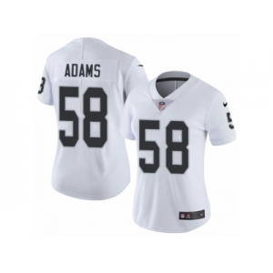 Women Nike Oakland Raiders #58 Tyrell Adams White Vapor Untouchable Limited Player NFL Jersey