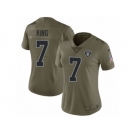 Women Nike Oakland Raiders #7 Marquette King Limited Olive 2017 Salute to Service NFL Jersey