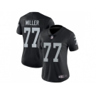 Women Nike Oakland Raiders #77 Kolton Miller Black Team Color Stitched NFL Vapor Untouchable Limited Jersey