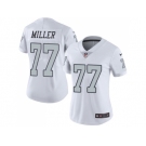 Women Nike Oakland Raiders #77 Kolton Miller White Stitched NFL Limited Rush Jersey