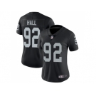 Women Nike Oakland Raiders #92 P.J. Hall Black Team Color Stitched NFL Vapor Untouchable Limited Jersey