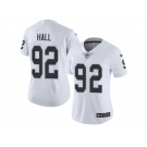 Women Nike Oakland Raiders #92 P.J. Hall White Stitched NFL Vapor Untouchable Limited Jersey