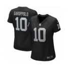 Women's Las Vegas Raiders #10 Jimmy Garoppolo Black Stitched Game Jersey(Run Small)