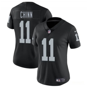 Women's Las Vegas Raiders #11 Jeremy Chinn Black 2025 Vapor Football Stitched Jersey
