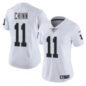 Women's Las Vegas Raiders #11 Jeremy Chinn White 2025 Vapor Football Stitched Jersey