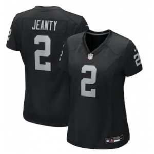Women's Las Vegas Raiders #2 Ashton Jeanty Black 2025 F.U.S.E. Vapor Stitched Football Jersey