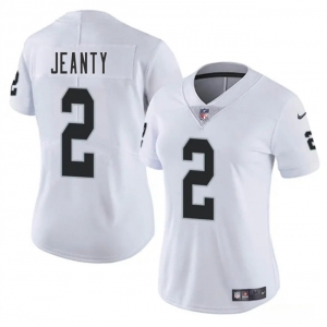 Women's Las Vegas Raiders #2 Ashton Jeanty White 2025 Vapor Football Stitched Jersey