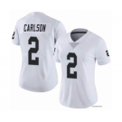 Women's Las Vegas Raiders #2 Daniel Carlson White Vapor Untouchable Limited Stitched Jersey(Run Small)