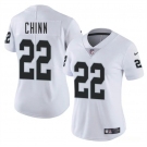 Women's Las Vegas Raiders #22 Jeremy Chinn White 2025 Vapor Football Stitched Jersey