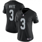 Women's Las Vegas Raiders #3 Zamir White Black Vapor Stitched Jersey