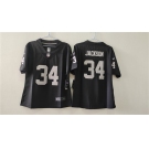 Women's Las Vegas Raiders #34 Bo Jackson Black Vapor Stitched Jersey