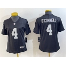 Women's Las Vegas Raiders #4 Aidan O'Connell Black Vapor Untouchable Limited Football Stitched Jersey