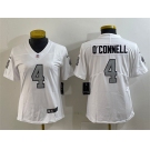 Women's Las Vegas Raiders #4 Aidan O'Connell White Color Rush Limited Football Stitched Jersey