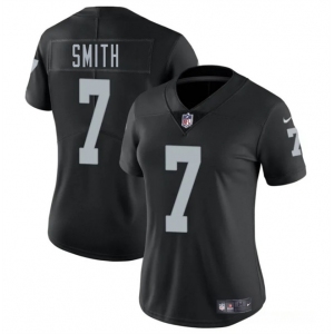 Women's Las Vegas Raiders #7 Geno Smith Black 2025 Vapor Football Stitched Jersey