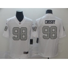 Women's Las Vegas Raiders #98 Maxx Crosby White Color Rush Limited Stitched Jersey