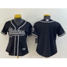 Women's Las Vegas Raiders Blank Black With Patch Cool Base Stitched Baseball Jersey