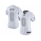 Women's Nike Oakland Raiders #0 Jim Otto Limited White Rush NFL Jersey