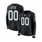 Women's Nike Oakland Raiders #00 Jim Otto Limited Black Therma Long Sleeve NFL Jersey