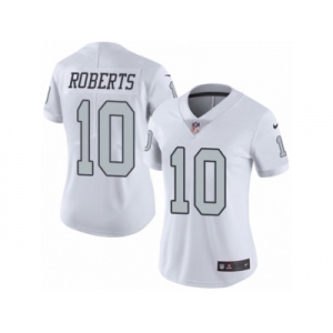 Women's Nike Oakland Raiders #10 Seth Roberts Limited White Rush NFL Jersey