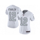 Women's Nike Oakland Raiders #12 Kenny Stabler Limited White Rush NFL Jersey