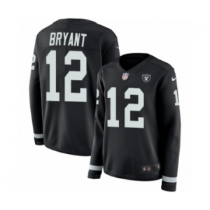 Women's Nike Oakland Raiders #12 Martavis Bryant Limited Black Therma Long Sleeve NFL Jersey