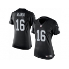 Women's Nike Oakland Raiders #16 George Blanda Limited Black Team Color NFL Jersey