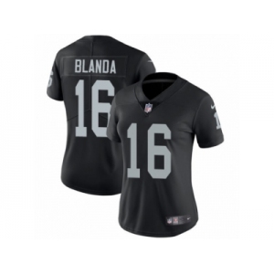 Women's Nike Oakland Raiders #16 George Blanda Vapor Untouchable Limited Black Team Color NFL Jersey