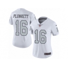 Women's Nike Oakland Raiders #16 Jim Plunkett Limited White Rush NFL Jersey