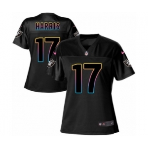 Women's Nike Oakland Raiders #17 Dwayne Harris Game Black Fashion NFL Jersey