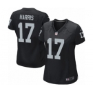 Women's Nike Oakland Raiders #17 Dwayne Harris Game Black Team Color NFL Jersey