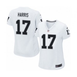 Women's Nike Oakland Raiders #17 Dwayne Harris Game White NFL Jersey