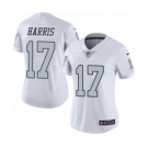 Women's Nike Oakland Raiders #17 Dwayne Harris Limited White Rush Vapor Untouchable NFL Jersey