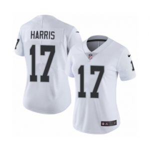 Women's Nike Oakland Raiders #17 Dwayne Harris White Vapor Untouchable Limited Player NFL Jersey