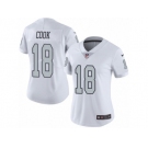 Women's Nike Oakland Raiders #18 Connor Cook Limited White Rush NFL Jersey