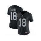 Women's Nike Oakland Raiders #18 Connor Cook Vapor Untouchable Limited Black Team Color NFL Jersey