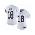 Women's Nike Oakland Raiders #18 Connor Cook Vapor Untouchable Limited White NFL Jersey