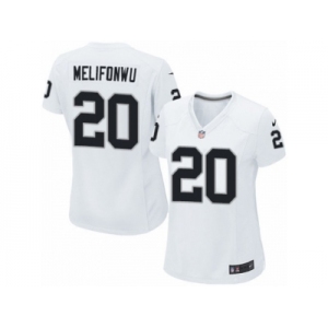 Women's Nike Oakland Raiders #20 Obi Melifonwu Limited White NFL Jersey