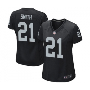 Women's Nike Oakland Raiders #21 Sean Smith Black Team Color NFL Jersey