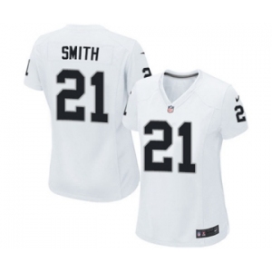 Women's Nike Oakland Raiders #21 Sean Smith White NFL Jersey